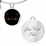 Class of 2021 Graduated and Vaccinated Friend Graduation Circle Pendant Necklace - Bangle