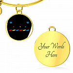 Class of 2021 Graduated and Vaccinated Friend Graduation Circle Pendant Necklace - Bangle