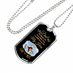 Custom Photo Fathers Day Gift You Will Always Be My Hero Dog Tag Pendant Necklace