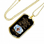 Custom Photo Fathers Day Gift You Will Always Be My Hero Dog Tag Pendant Necklace