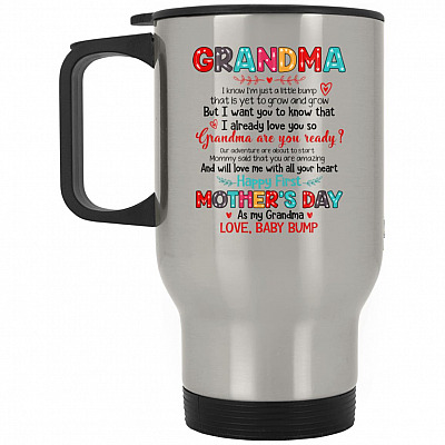 14 oz. Silver Travel Mug