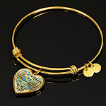 Dragonfly Surrounded by Your Glory What Will My Heart Feel I Can Only Image Heart Pendant Necklace - Bangle