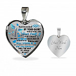 Dragonfly Surrounded by Your Glory What Will My Heart Feel I Can Only Image Heart Pendant Necklace - Bangle