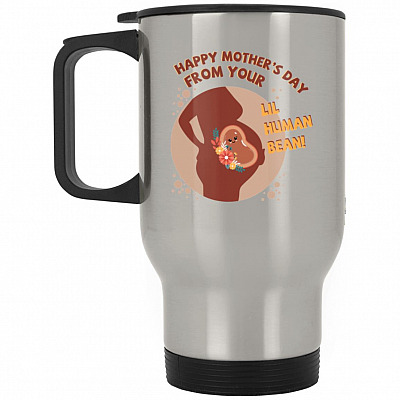 14 oz. Silver Travel Mug