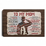 Personalized From US Soldier To My Mom, White, 0.75'' Framed Canvas Personalized From US Soldier To My Mom, White, 0.75'' Framed Canvas