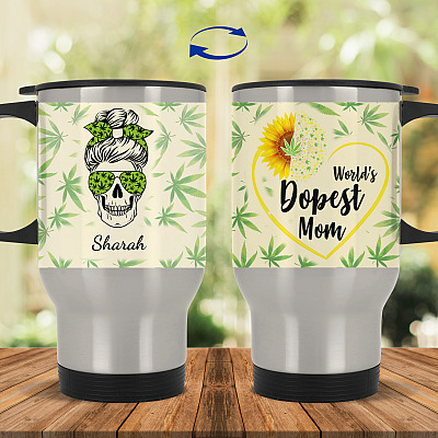 14 oz. Silver Travel Mug