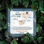 Personalized And Now The Limit Is The Sky Interlocking Hearts Pendant Necklace - Custom Graduation Necklace