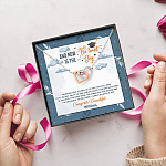 Personalized And Now The Limit Is The Sky Interlocking Hearts Pendant Necklace - Custom Graduation Necklace