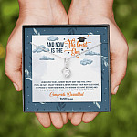 Personalized And Now The Limit Is The Sky Alluring Beauty Pendant Necklace - Custom Graduation Necklace