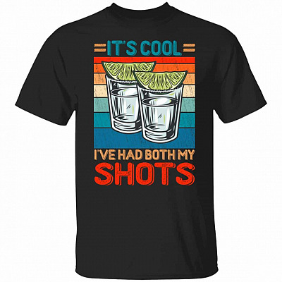 1N.It's Cool Both Shots, Black, Unisex T-Shirt