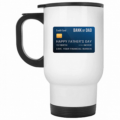 14 oz. White Travel Mug