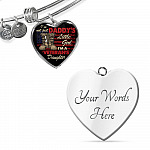 I'm Not Just Daddy's Little Girl I'm A Veteran's Daughter Heart Pendant Necklace - Proud Daughter of Veteran Gift