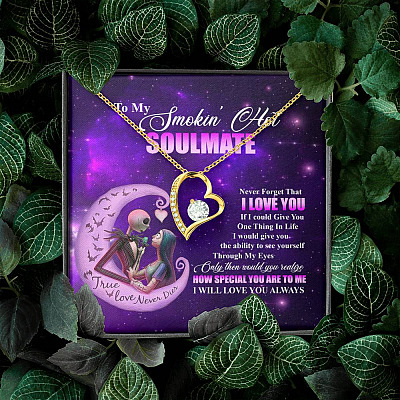Nightmare Christmas to My Smokin Hot Soulmate Never Forget That Love You Forever Love Pendant Necklace
