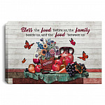 Bless Food, White, 0.75'' Framed Canvas Bless Food, White, 0.75'' Framed Canvas