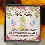 To My Mommy I May Just Be A Bump But I Love You More Than You Ever Know Giraffe Necklace - Mom To Be Gifts