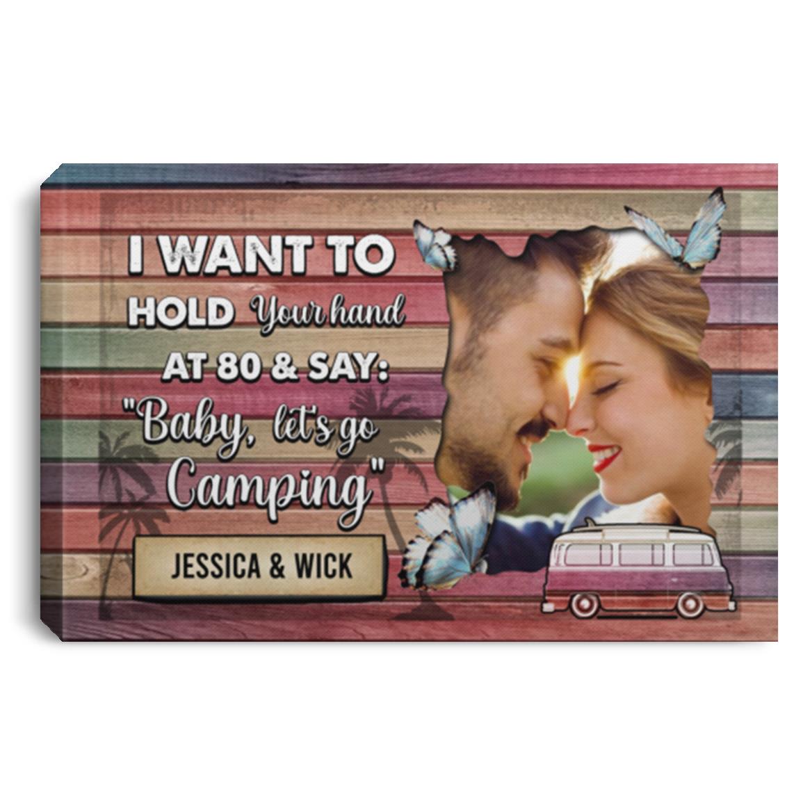 Personalized Photo I Want To, White, 0.75'' Framed Canvas Personalized Photo I Want To, White, 0.75'' Framed Canvas