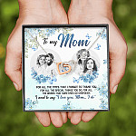 Personalized Photo to My Mom For All The Times That I Forgot To Thank You Interlocking Hearts Pendant Necklace