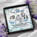 Personalized Photo to My Mom For All The Times That I Forgot To Thank You Double Hearts Pendant Necklace