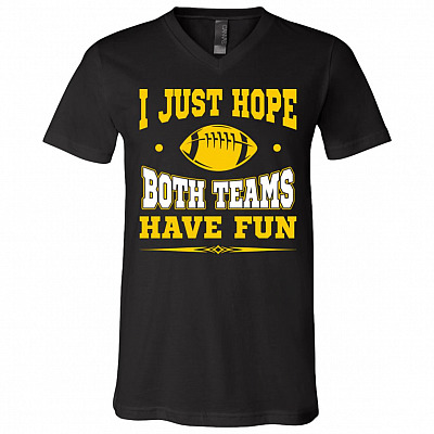 I Just Hope Both T, Black, V-Neck T-Shirt