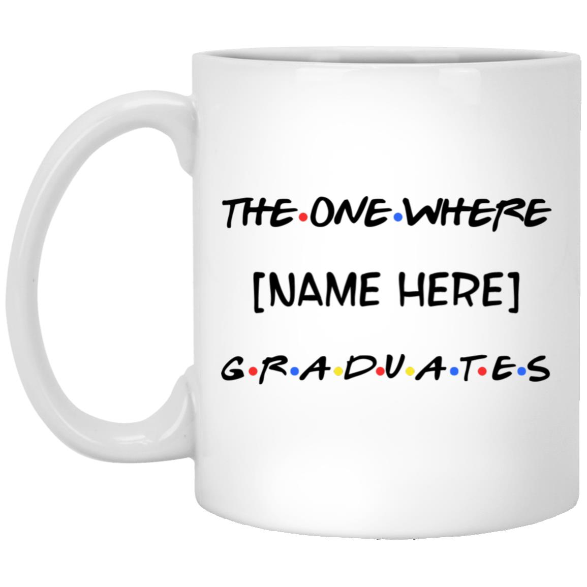 Personalized College Graduation Gift, White, 11 oz. White Mug