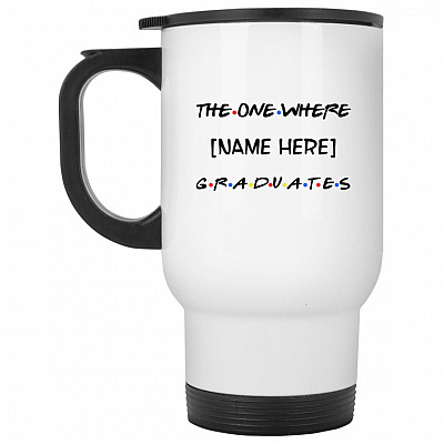 14 oz. White Travel Mug