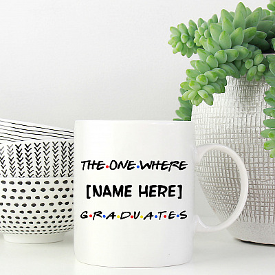 Alternative view of Personalized The One Where Graduates Friends Graduation Highschool Coffee Mug - College Graduation Gift