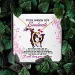 To My Smokin' Hot Soulmate Never Forget That I Love You Girlfriend Forever Love Heart Pendant Necklace