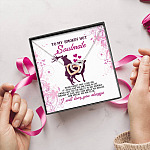 To My Smokin' Hot Soulmate Never Forget That I Love You Girlfriend Interlocking Hearts Pendant Necklace