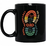 Step dad mug, Black, 11 oz. Black Mug
