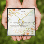 To My Husband's Mom You've Given Me A Gracious Man From Daughter In Law Forever Love Heart Pendant Necklace