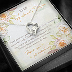 To My Husband's Mom You've Given Me A Gracious Man From Daughter In Law Forever Love Heart Pendant Necklace