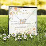 To My Husband's Mom You've Given Me A Gracious Man From Daughter In Law Interlocking Hearts Pendant Necklace