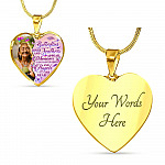 Personalized Photo Butterfly Hover And Feathers Appear Whenever Lost Loved Ones Heart Pendant Necklace