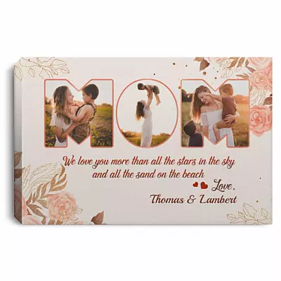 personalized Custom Photo MomCanvas, White, 0.75'' Framed Canvas