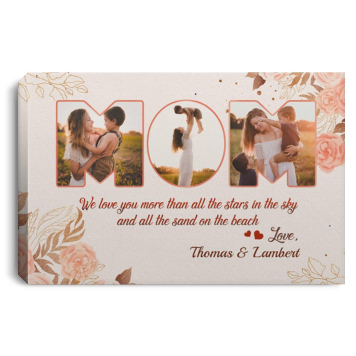 personalized Custom Photo MomCanvas, White, 0.75'' Framed Canvas