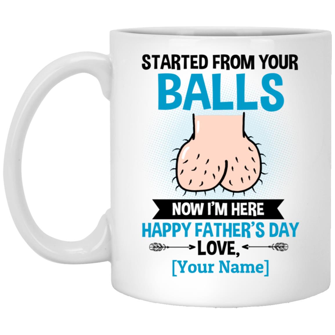 Personalized Started Mug, White, 11 oz. White Mug