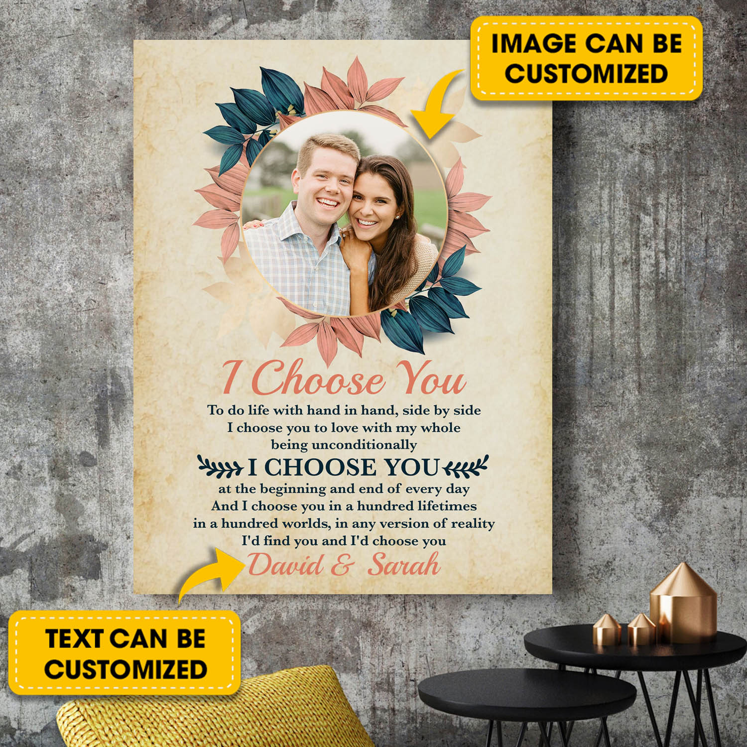 9VT. I Choose You To Do Life canvas mk1