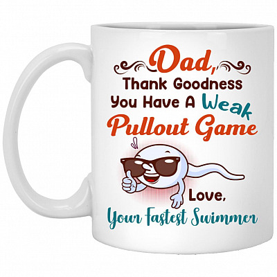 Dad Thank Goodness You, White, 11 oz. White Mug
