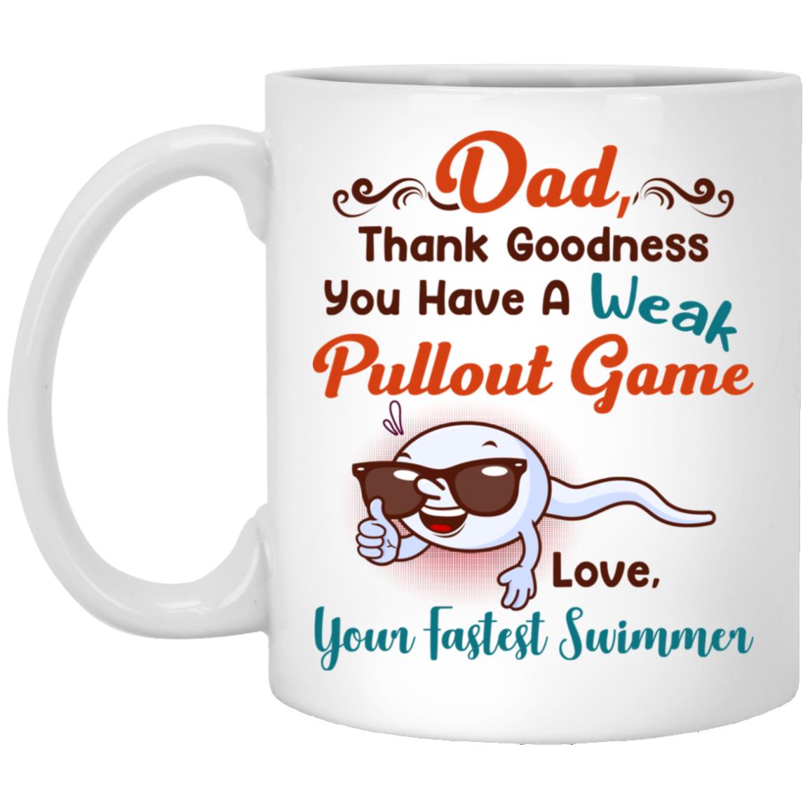 Dad Thank Goodness You, White, 11 oz. White Mug