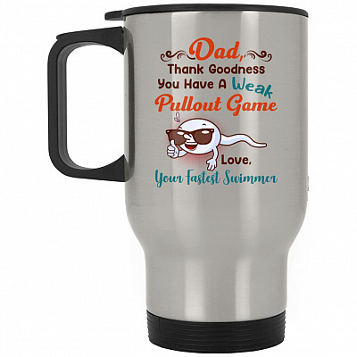 14 oz. Silver Travel Mug