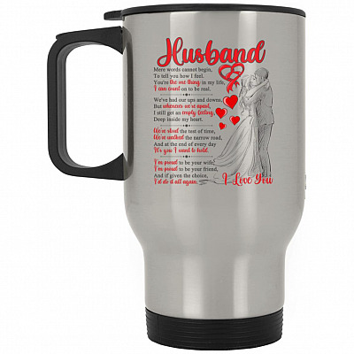 14 oz. Silver Travel Mug