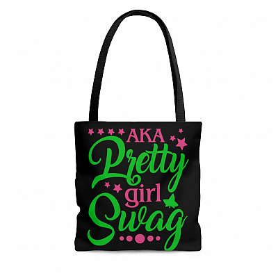 Pink and Green Aka Pretty Girl Swag All Over Print Tote Bag - Shoulder Bag - Grocery Shopping Bag