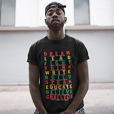 Alternative view of Black History Month African American Country Celebration T-Shirt - Dream Lead Fight Shirt