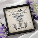 To the Mom of A Brave Nurse Daughter I Know the Worry Is Hard and We Don't See Each Other Double Hearts Necklace