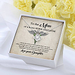 To the Mom of A Brave Nurse Daughter I Know the Worry Is Hard and We Don't See Each Other Love Knot Necklace