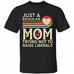 Just A Regular Mom, Black, Unisex T-Shirt