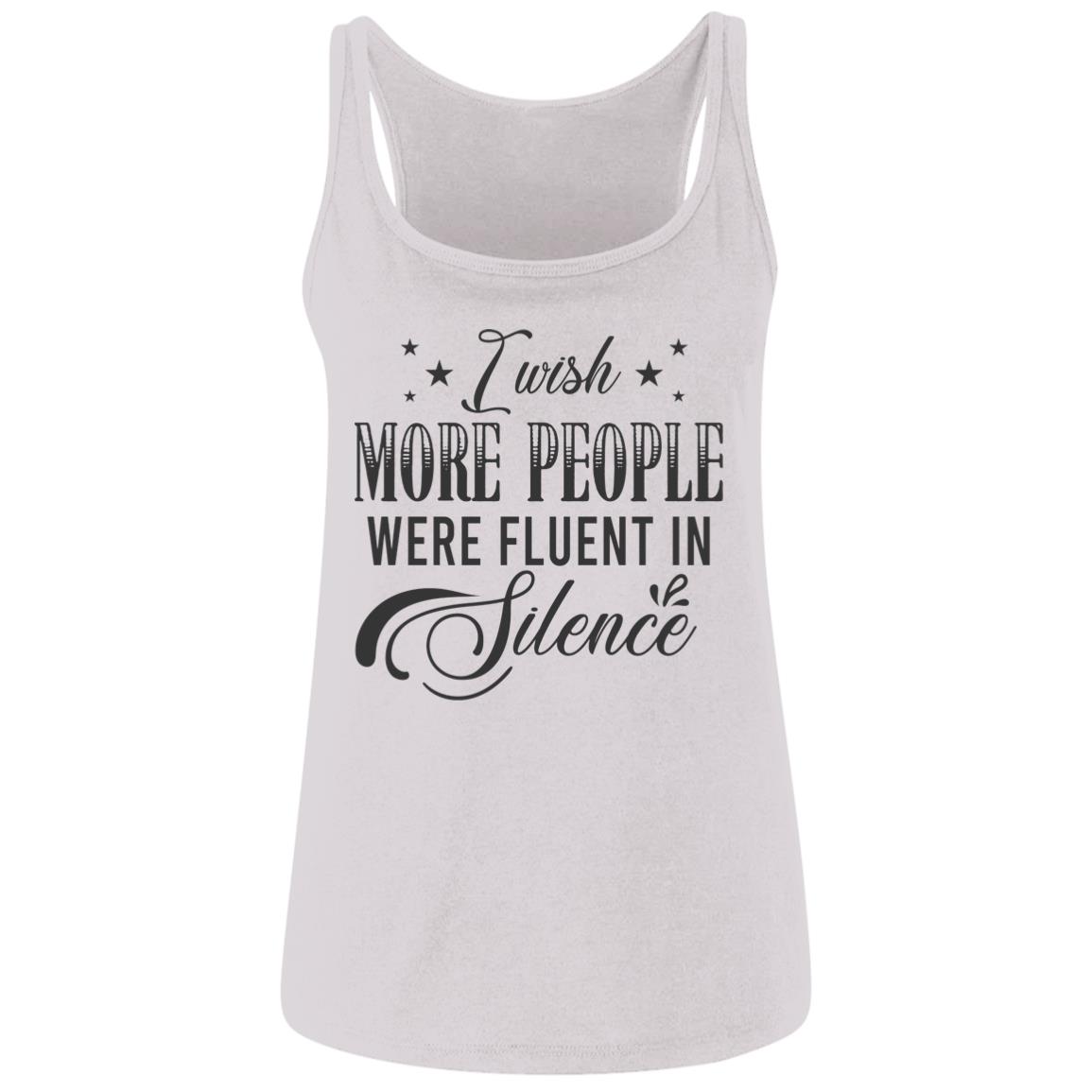 I Wish More People Were Fluent in tank, White, Ladies Tank Top