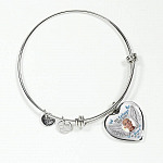 Personalized Photo Your Wings Were Ready But My Heart Was Not Heart Pendant Necklace - Bangle