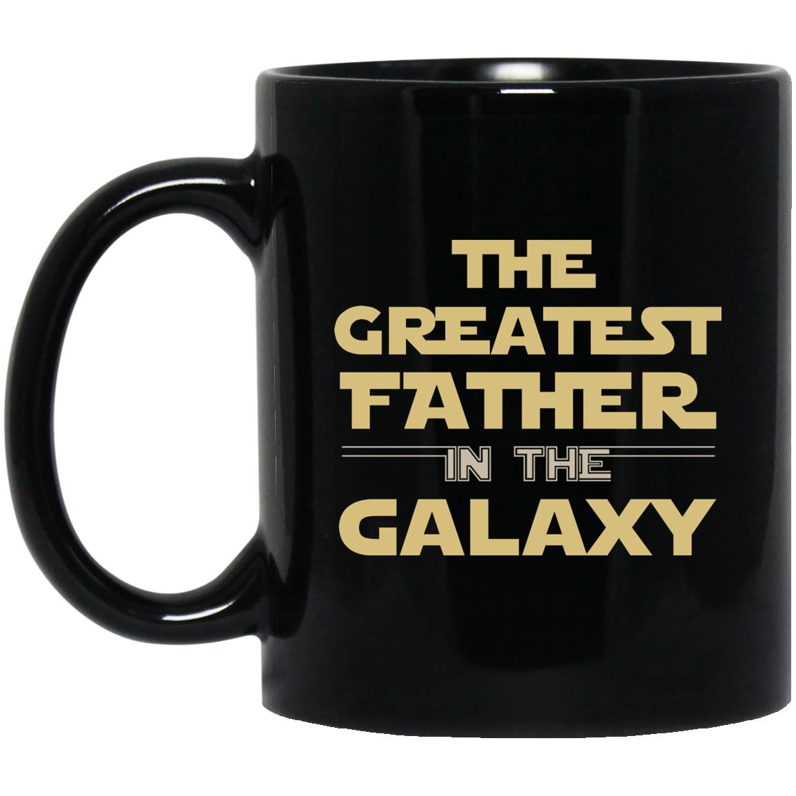 father mug, Black, 11 oz. Black Mug