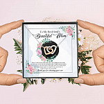 To My Boyfriend's Beautiful Mom Thank You For Sharing Your Son Joined Interlocking Hearts Necklace